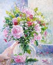 Light Bouquet - oil, canvas