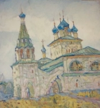 Kolomenskoye. Temple Of Kazan Virgin Icon - oil, cardboard