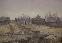 Early Spring. The Urals - oil, canvas