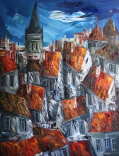 In The City Heart - oil, canvas