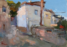 Quiet Evening - oil, canvas on cardboard