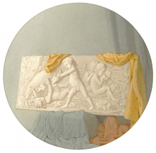 Still Life With A Bas-relief Of Bouchardon - watercolors, paper