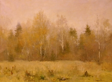 Warm Autumn Rain - oil, canvas
