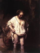 Woman Bathing - oil, canvas