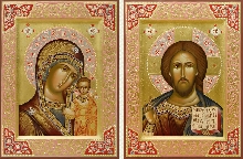 Christ Pantokrator And Mother Of God Of Kazan - 2 wedding icons