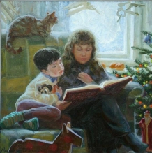 Christmas Tales - oil, canvas
