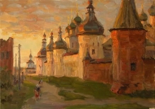 Rostov Kremlin In The Evening - oil, canvas