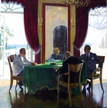 Yalta Conference - oil, canvas