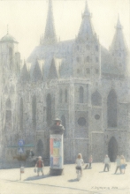 Vienne. Stephanplatz - watercolors, paper