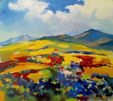 Blooming Field - oil, canvas