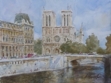 Paris. Notre-Dame - watercolors, paper