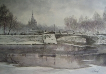 Saint-Petersburg. Winter - watercolors, paper