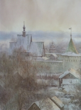 Kostroma. Ipatievsky Monastery - watercolors, paper