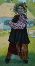 Ukrainian Girl - oil, canvas