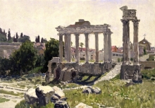 Rome Forum - oil, canvas