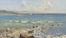 Coast Of Santa-Marinella - oil, canvas