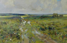 In The Meadows - oil, canvas