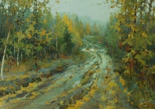 Season Of Bad Roads - oil, canvas