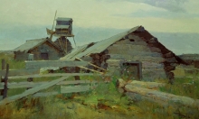 Barns. Kimzha - oil, canvas