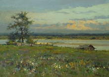 Evening Over Mezen - oil, canvas