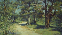 Road To The Cape Pechak. Solovki - oil, canvas