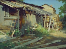 Sheds - oil, canvas