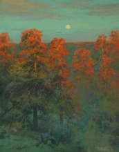 At Sunset - oil, canvas