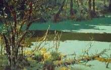 Grown In Dead Arm Of River - oil, canvas