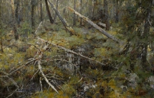 In The Woods - oil, canvas