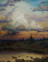 Cloud. The Sky Of Holy Rus - oil, canvas