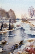 Thaw - watercolor, paper Arches