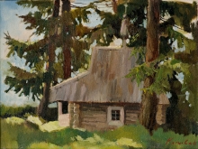 In Mikhailovskoye - oil, canvas