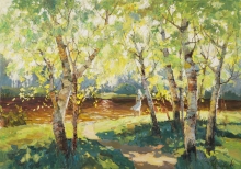 At The River - oil, canvas