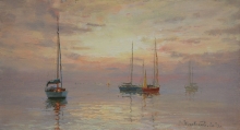 Yachts - oil, canvas