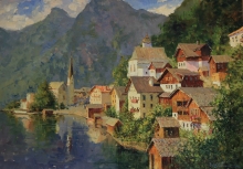 Austria. Hallstatt - oil, canvas