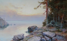 Sunrise In Karelia - oil, canvas