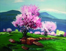 Blooming Almond - oil, canvas