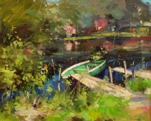 Fishermans Boat - oil, canvas