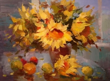 Sunny Bouquet - oil, canvas
