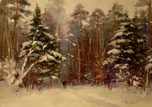 Winter Trail - oil, canvas