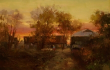 Sviyazhsk On Fire - oil, canvas