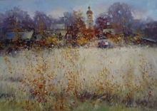 Autumn Leaf Fall - oil, canvas