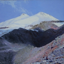 Elbrus. "Mir" Station - oil, canvas