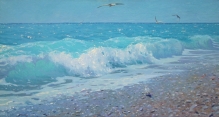 Another Cold Sea - oil, canvas