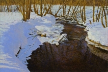 March. Wood River - oil, canvas