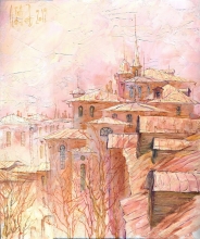 Roofs - oil, canvas