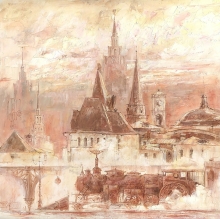 Moscow - oil, canvas