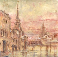 Moscow. Kazan Station - oil, canvas