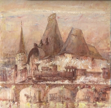 Moscow. Yaroslavla Station - oil, canvas