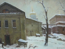Falling Snow - oil, canvas